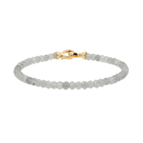 Elegant Growth Grey Moonstone Bracelet with 925 sterling silver clasp for emotional balance.
