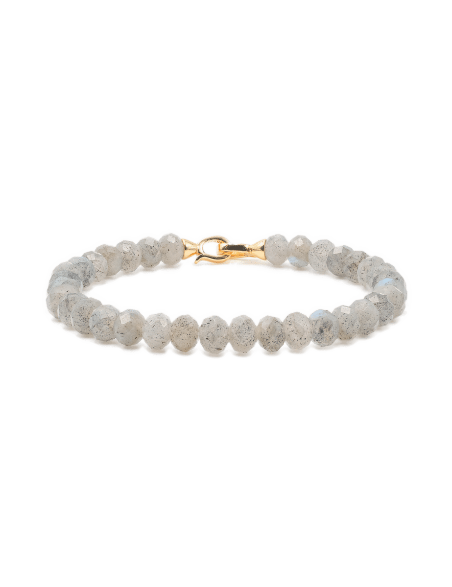 Growth Grey Moonstone Bracelet 4x6mm for men