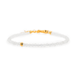 Dainty Moonstone bracelet with silver spacer beads, symbolizing emotional healing and inner balance.