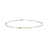 Healing Moonstone Faceted Necklace with Silver Spacer Beads