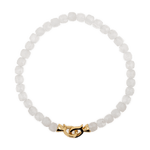 Healing Moonstone June Birthstone Bracelet for men with 925 sterling silver clasp, promoting emotional balance and intuition.