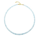Health Aquamarine Faceted Necklace