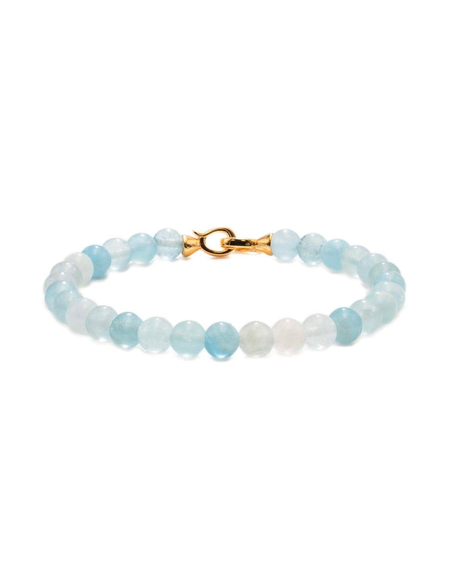 Health Aquamarine Bracelet 6mm for Men