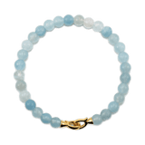 Health Aquamarine March Birthstone Bracelet 6mm for men