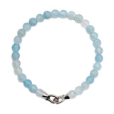 Health Aquamarine March Birthstone Bracelet 6mm for men