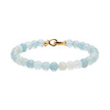 Health Aquamarine March Birthstone Bracelet 6mm for men