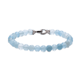 Health Aquamarine March Birthstone Bracelet 6mm for men