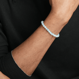Health Aquamarine March Birthstone Bracelet 6mm for men