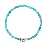 Health Blue Turquoise December Birthstone Bracelet 4x4mm for men