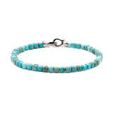 Health Blue Turquoise December Birthstone Bracelet 4x4mm for men