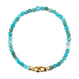 Health Blue Turquoise December Birthstone Bracelet 4x4mm for men