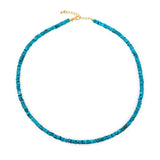 Health Blue Turquoise Faceted Dainty Necklace