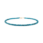 Health Blue Turquoise Faceted Necklace with 925 sterling silver clasp, symbolizing protection and wellness.