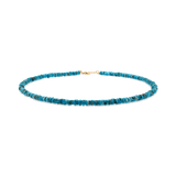 Health Blue Turquoise Faceted Necklace with 925 sterling silver clasp, symbolizing protection and wellness.
