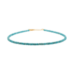 Health Green Turquoise Faceted Dainty Necklace with 925 sterling silver clasp, embodying vitality and balance.
