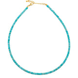 Health Green Turquoise Faceted Dainty Necklace