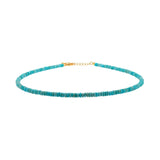 Health Green Turquoise Faceted Dainty Necklace