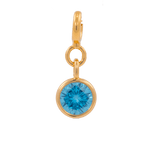 Health Light Blue Zircon Charm