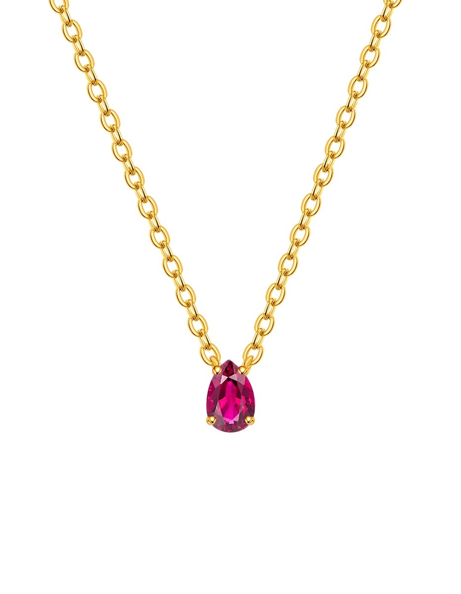 BEAMMORE Garnet Beaded Necklace – Beaded Gemstone Jewelry