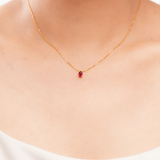January Garnet Birthstone Necklace