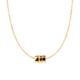 Joyful citrine dainty necklace featuring gold-plated S925 sterling silver nuggets and clasp.