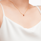 July Lab-Grown Ruby Birthstone Necklace
