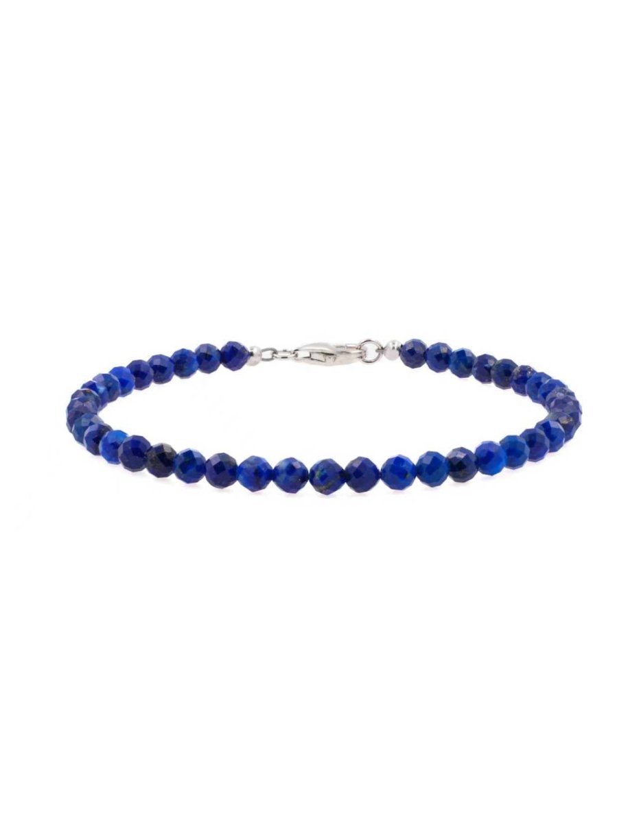 BEAMMORE Lapis Lazuli Beaded Bracelet – Beaded Gemstone Jewelry