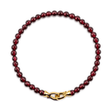Love Garnet Bracelet 4mm for men