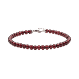 Love Garnet Bracelet 4mm for men