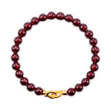 Love Garnet Bracelet 6mm for men