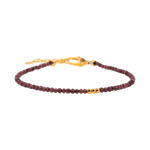 Love Garnet dainty bracelet with silver spacer beads and clasp, promoting love and emotional healing.