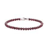Love Garnet Faceted Bracelet 4mm for men