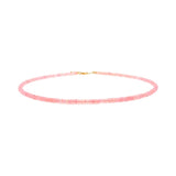 Love Pink Opal Faceted  Dainty Necklace