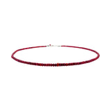 Love Ruby Faceted Dainty Necklace