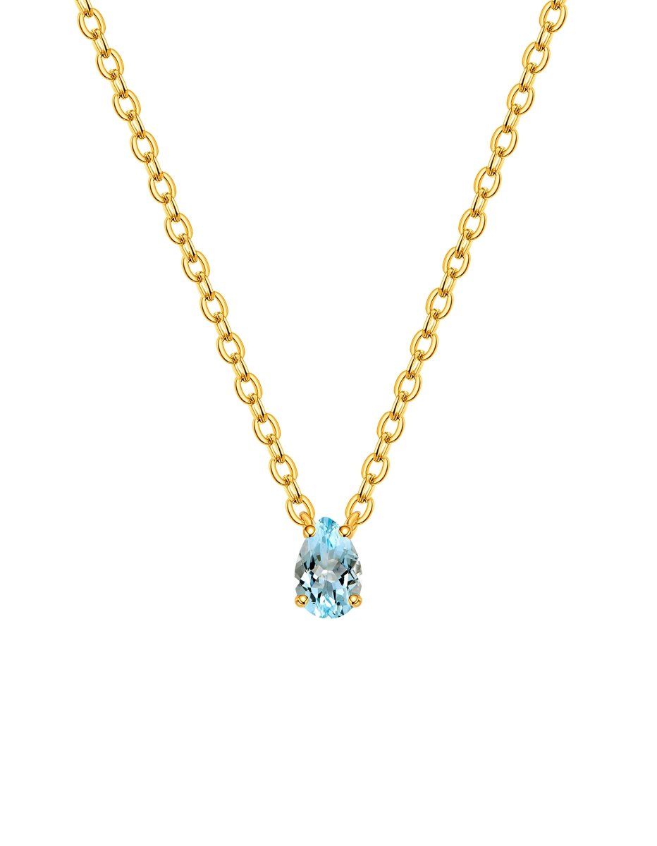 BEAMMORE Aquamarine Beaded Necklace – Beaded Gemstone Jewelry