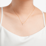 March Aquamarine Birthstone Necklace