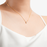 March Aquamarine Birthstone Necklace