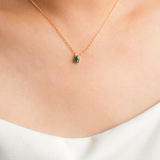 May Lab-Grown Emerald Birthstone Necklace