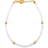 Metal • Luminous Clarity Clear Quartz Dainty Bracelet with Silver Spacer Beads 2mm