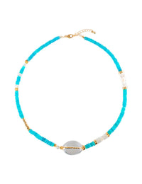 BEAMMORE Blue Opal Beaded Choker – Beaded Gemstone Jewelry