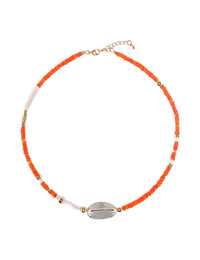 BEAMMORE Orange Opal Beaded Choker – Beaded Gemstone Jewelry