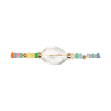 MIRA Rainbow Opal & Clear Quartz Beaded Choker Necklace