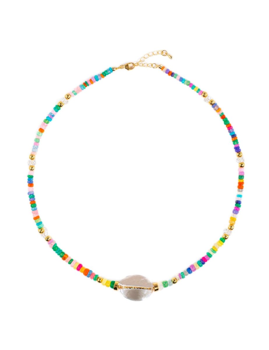 BEAMMORE Rainbow Opal Beaded Choker – Beaded Gemstone Jewelry