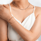 Moonstone Faceted Dainty Bracelet with Gold-Plated S925 Bead (2×2mm)