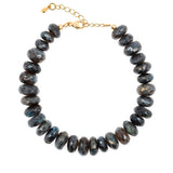 New York Graphite Moonstone Faceted Bracelet 8mm