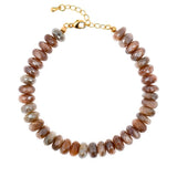 New York Latte Moonstone Faceted Bracelet 5mm
