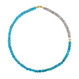 New York Turquoise & Gray Moonstone Necklace – Protection & Intuition