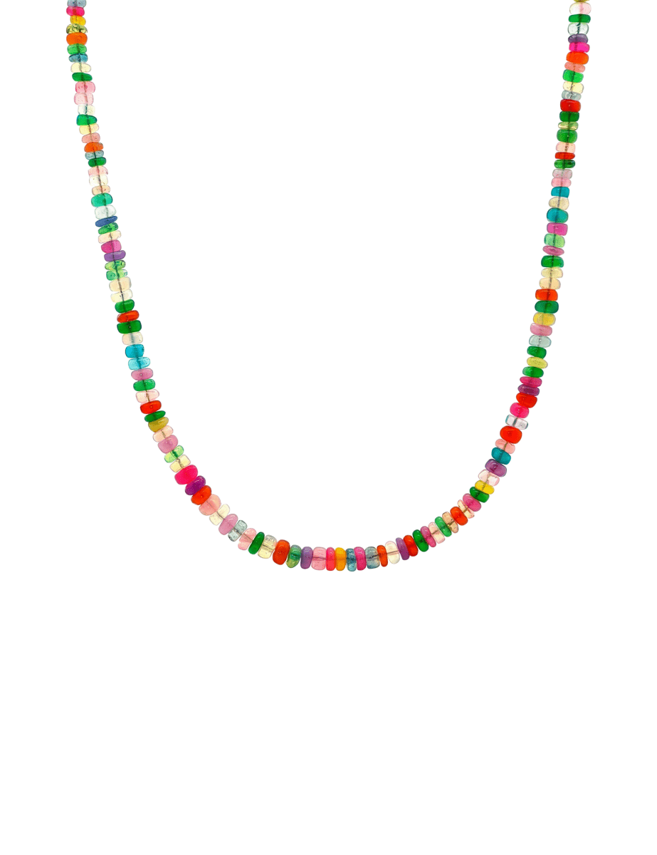 BEAMMORE Opal Beaded Necklace – Beaded Gemstone Jewelry