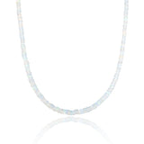 NOVA White Opal Necklace 4mm Faceted Cut