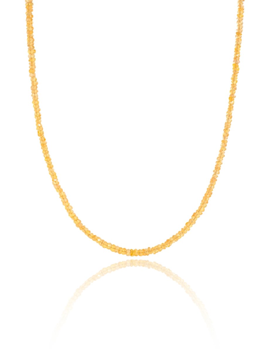 NOVA Yellow Sapphire Faceted Necklace – Prosperity & Confidence - BeamMore